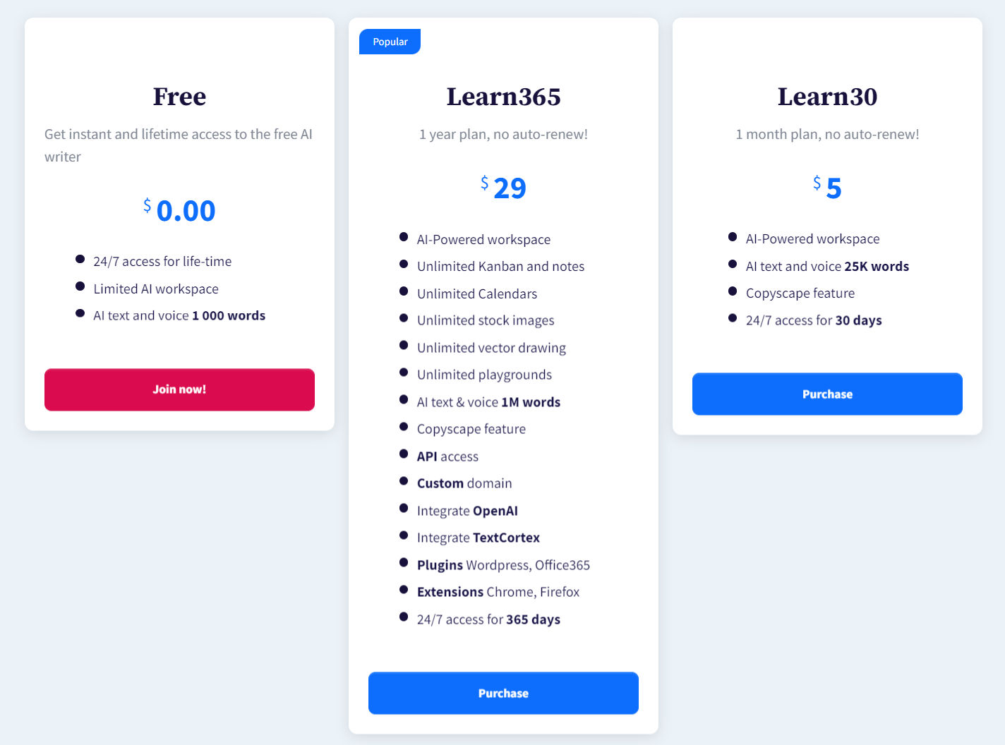 Learnitive pricing