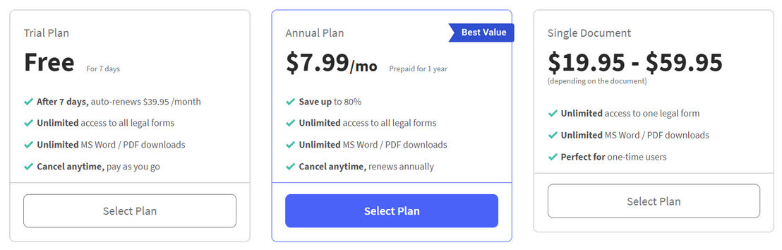 legal-templates pricing