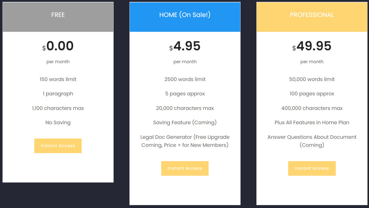 Legalese Decoder pricing