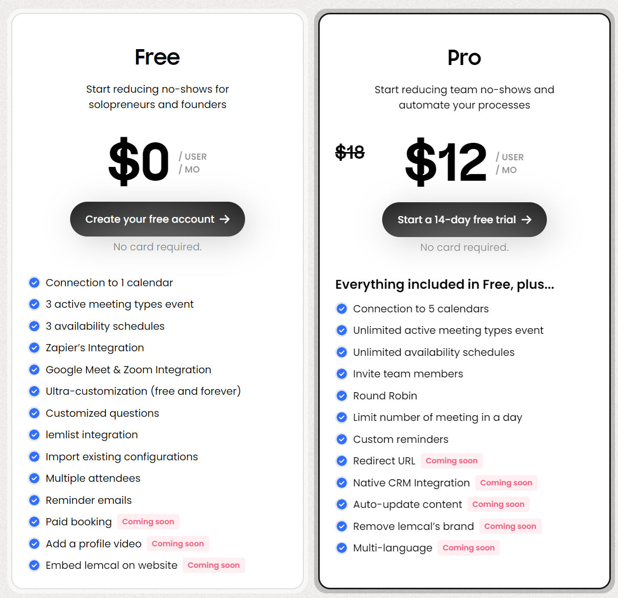 Lemcal pricing