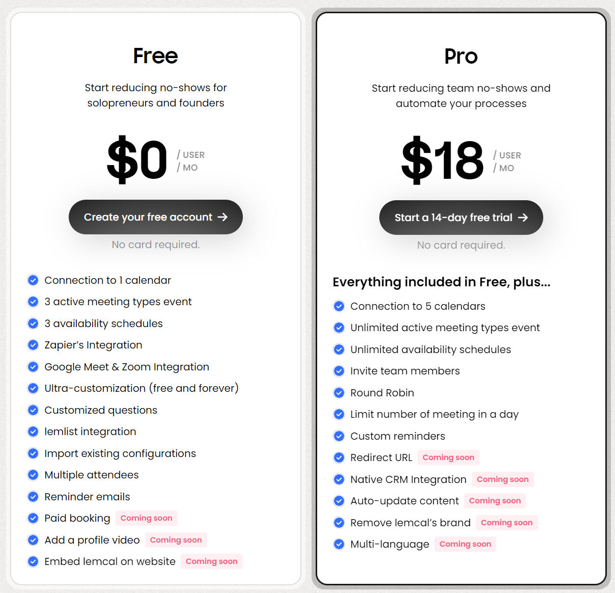 Lemcal pricing