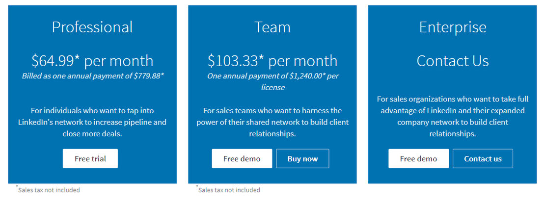 linkedin-sales-navigator pricing