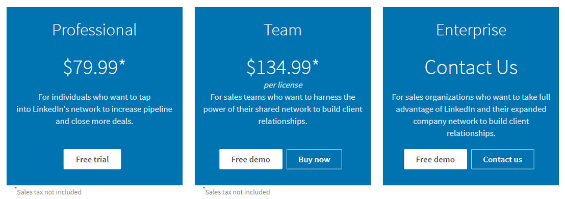 LinkedIn Sales Navigator pricing