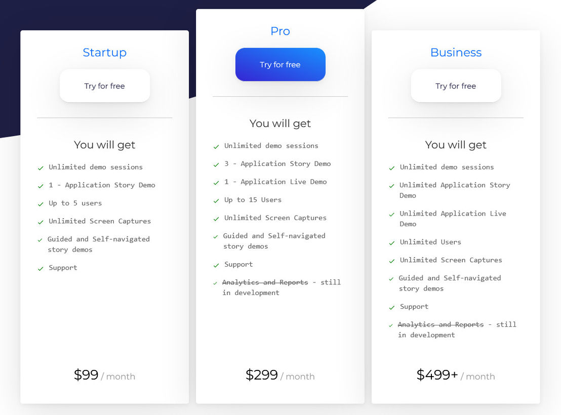 livedemo pricing