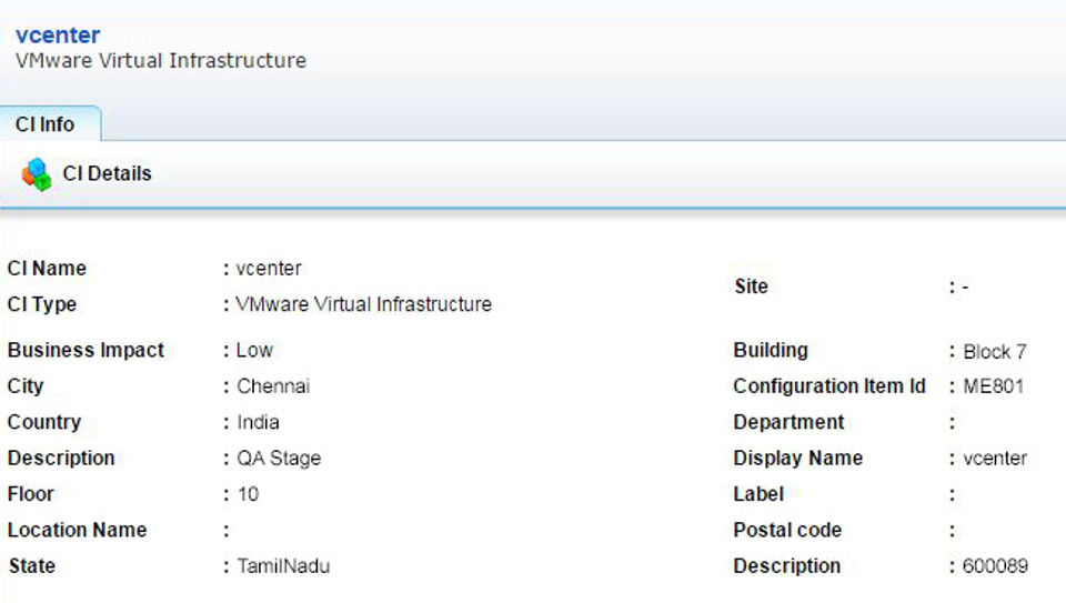 Applications Manager screenshot: 10. CMDB-Integration