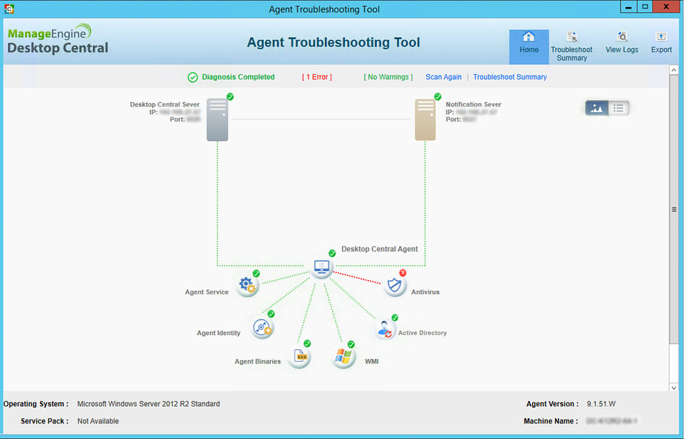 Agent Troubleshooting Tool