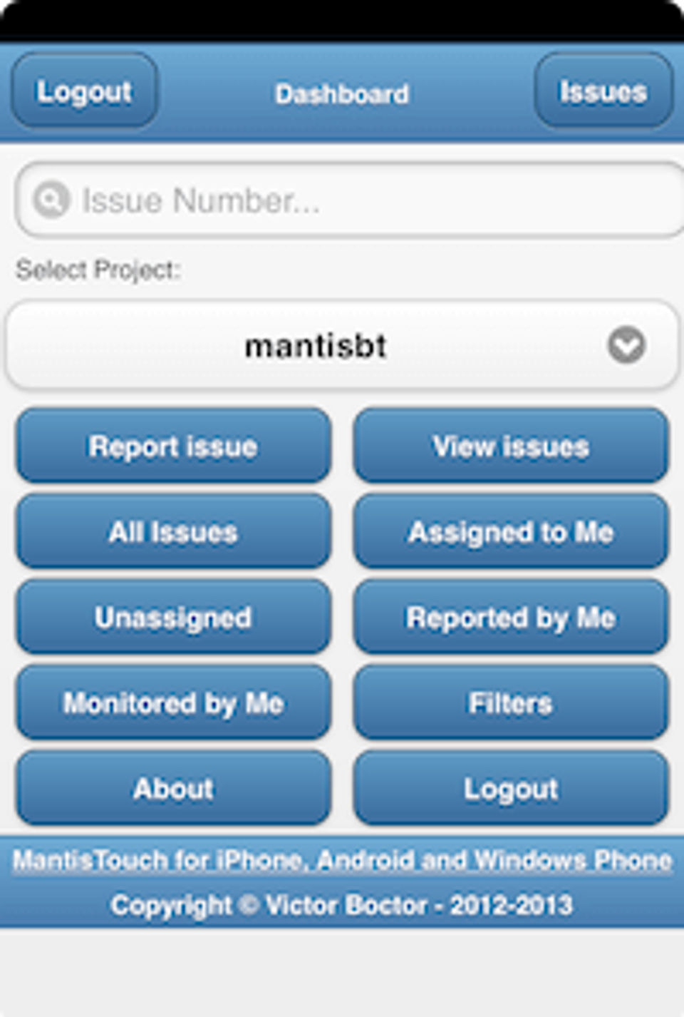 MantisBT Screenshots