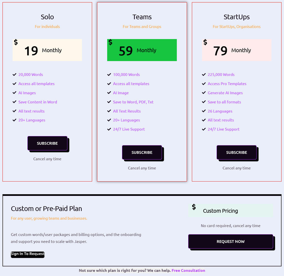 maso-ai pricing