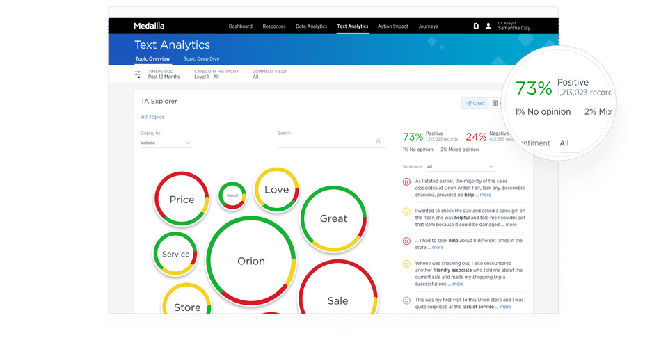 Medallia Experience Cloud screenshot