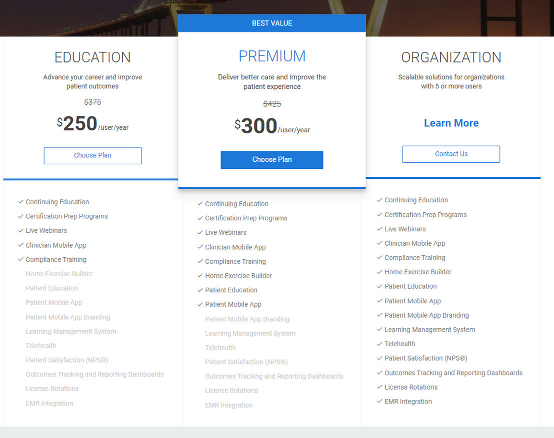 medbridge pricing