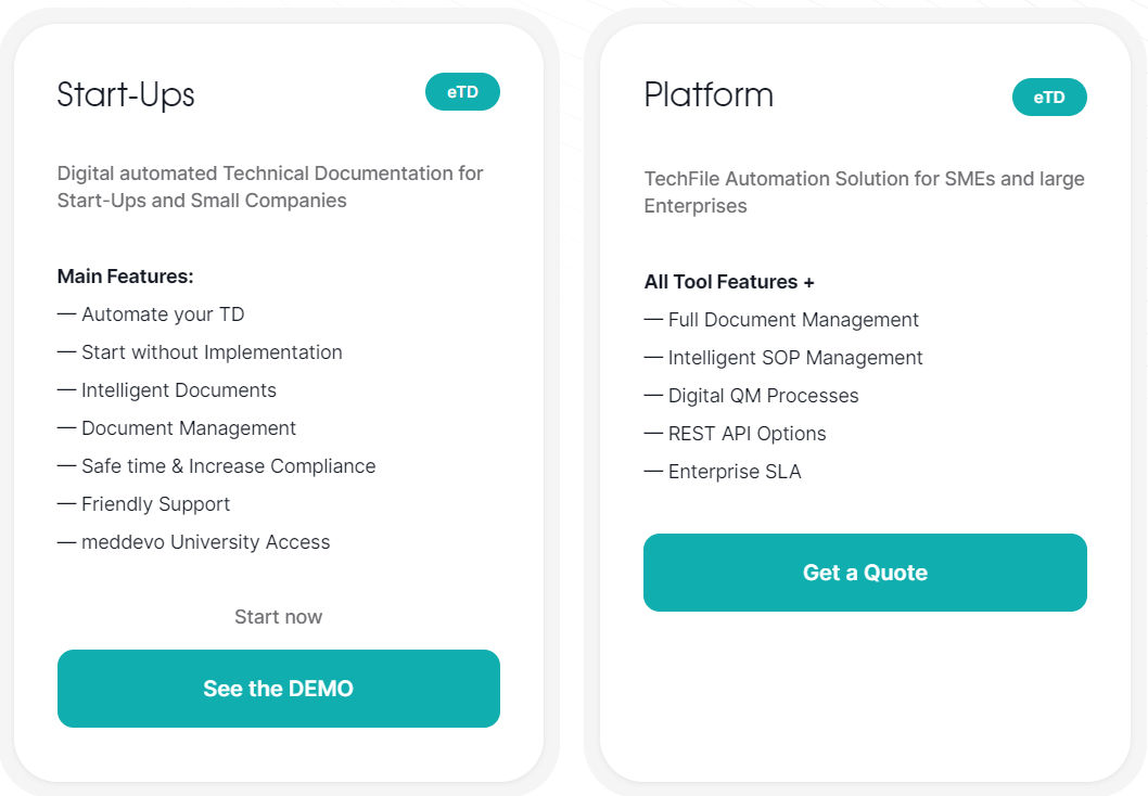 Meddevo pricing