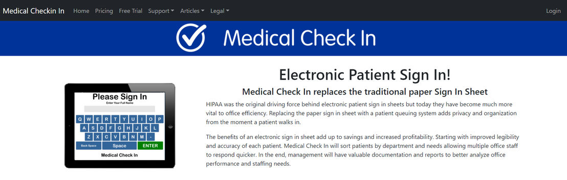 Medical Check In pricing