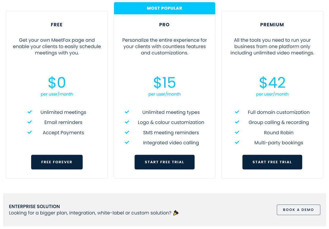 MeetFox pricing