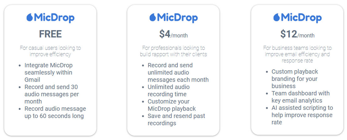 Micdrop pricing