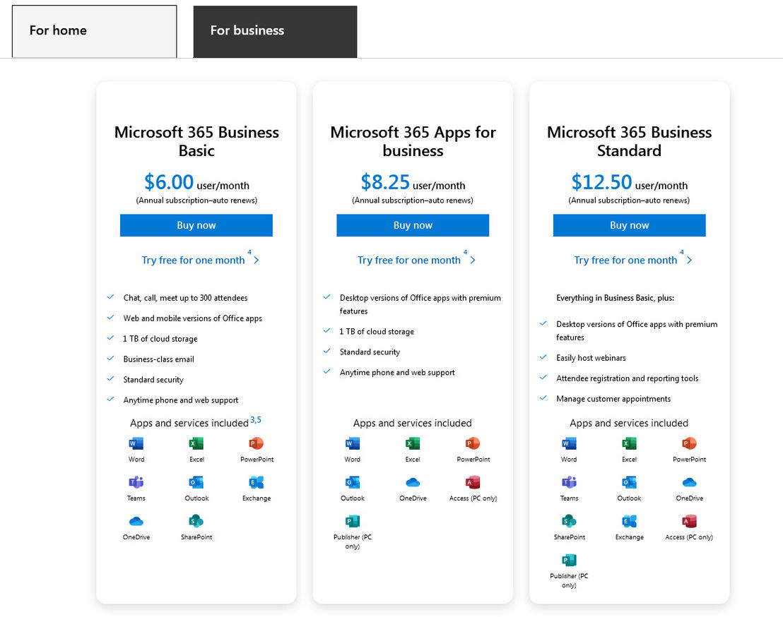 Microsoft 365 pricing