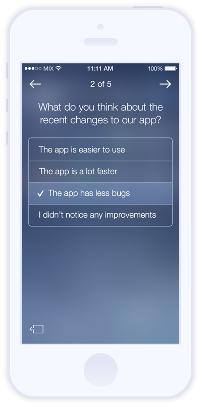 Mixpanel screenshot: Mobile surveys with Mixpanel-thumb