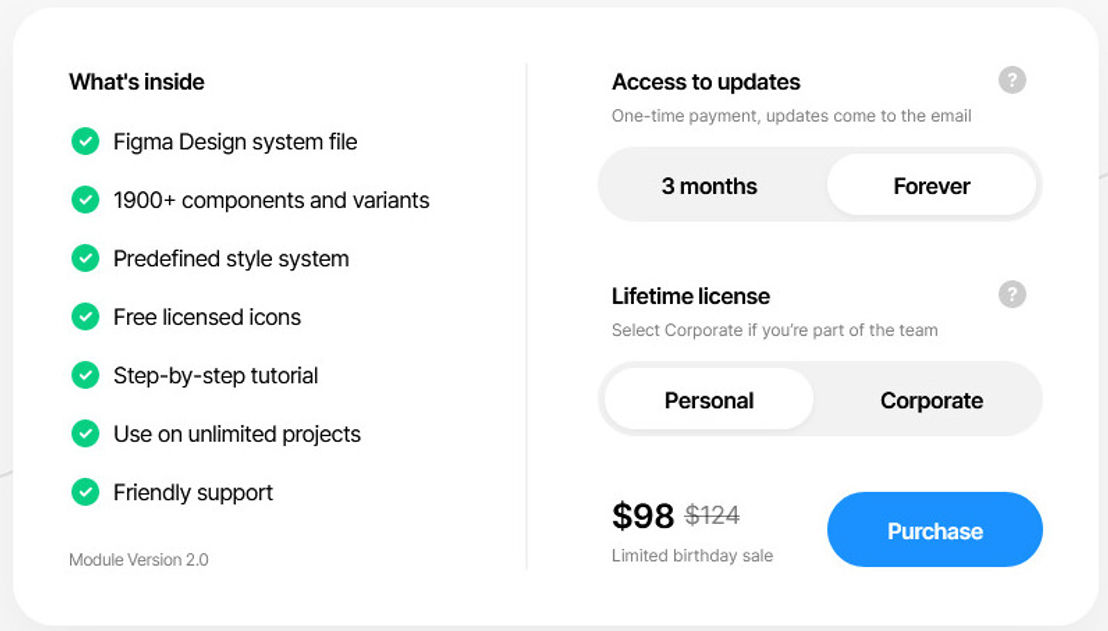 module pricing