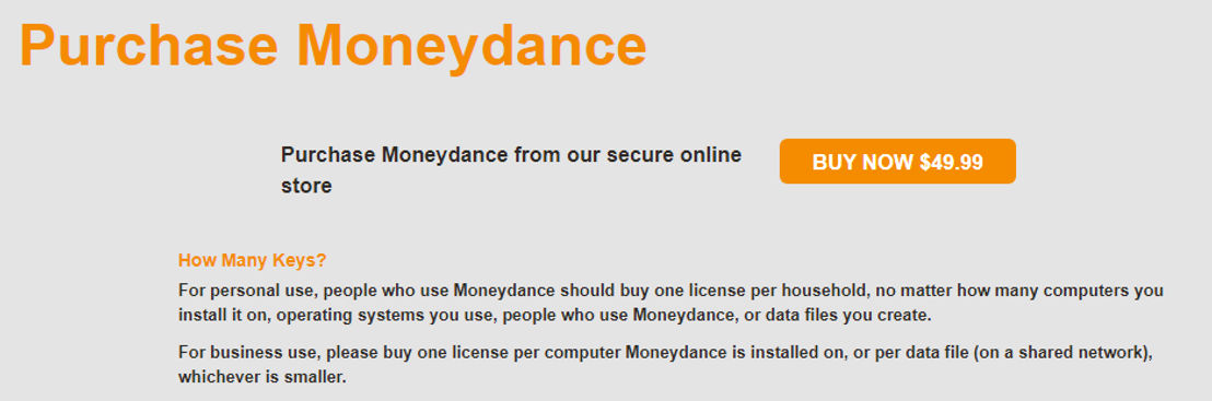 Moneydance pricing