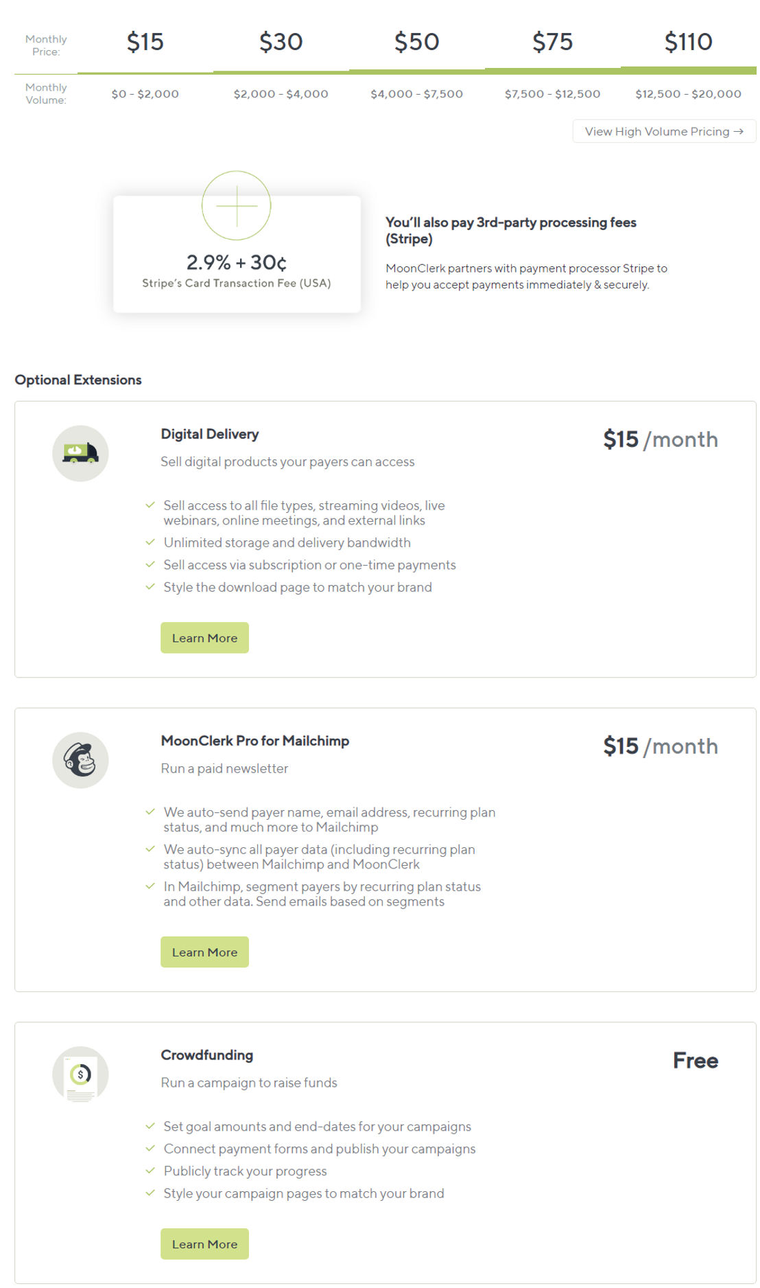 MoonClerk pricing