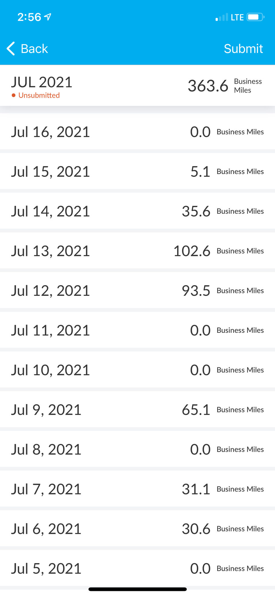 Motus App - Mileage Log (Month View)-thumb