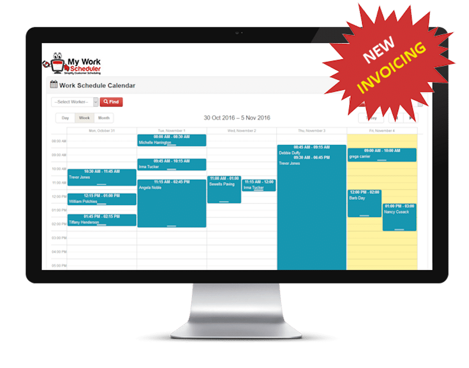 Work Schedule Invoicing