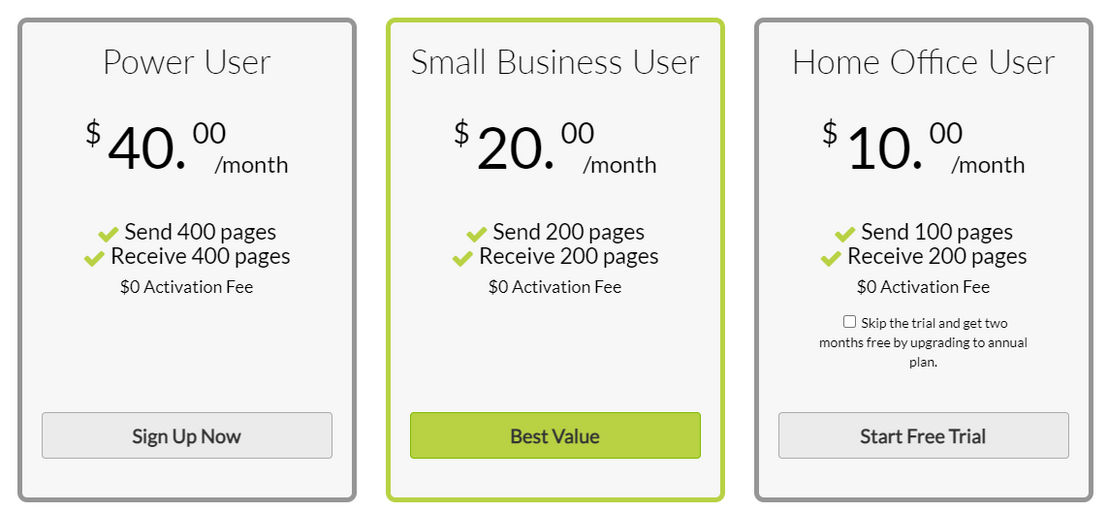 myfax pricing