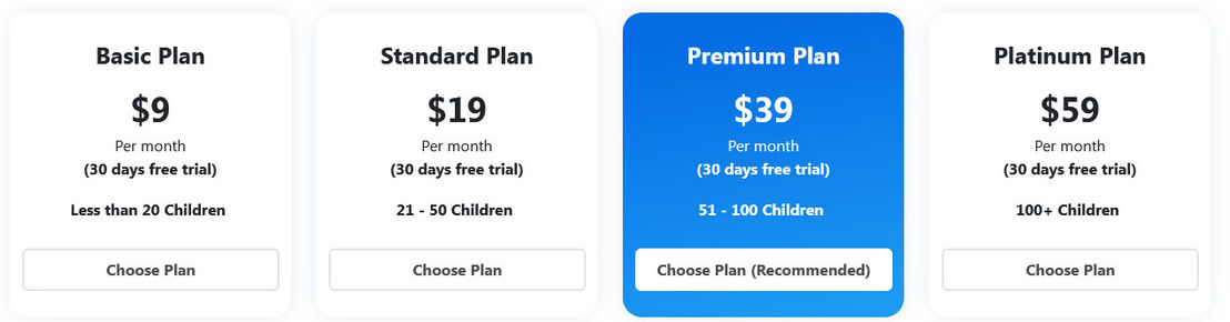 MyKidReports pricing