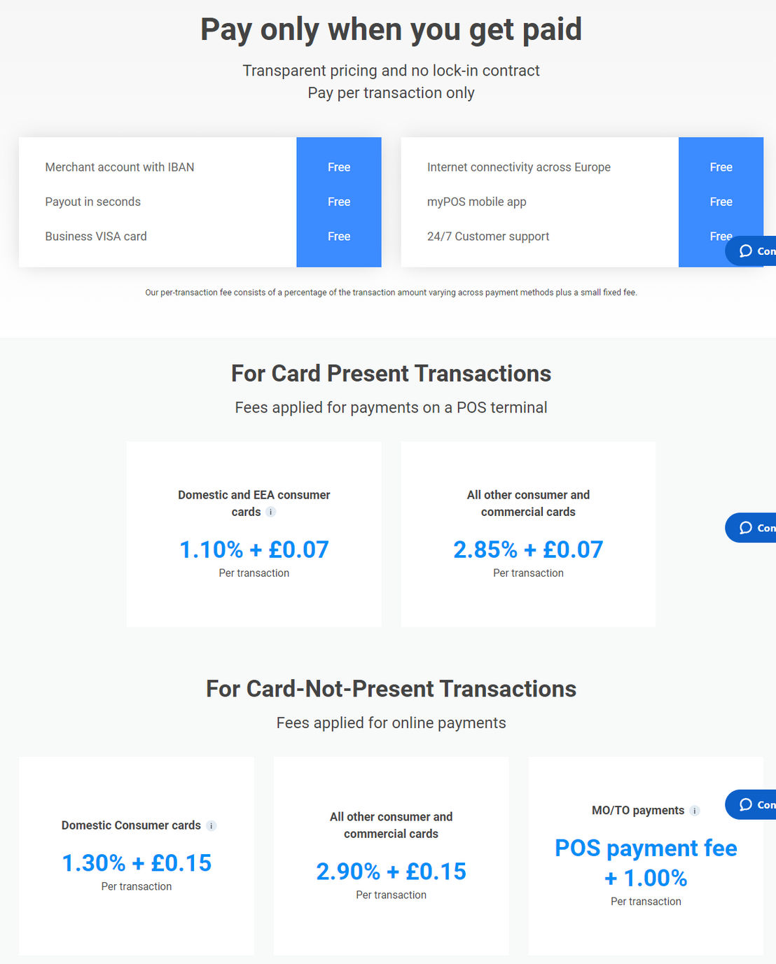 myPOS pricing