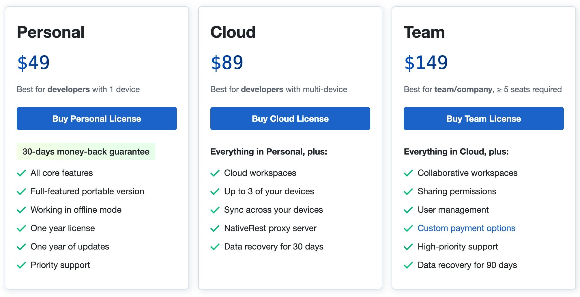 NativeRest pricing