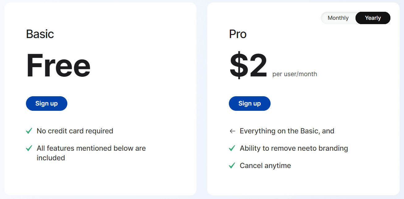 neetoCal pricing