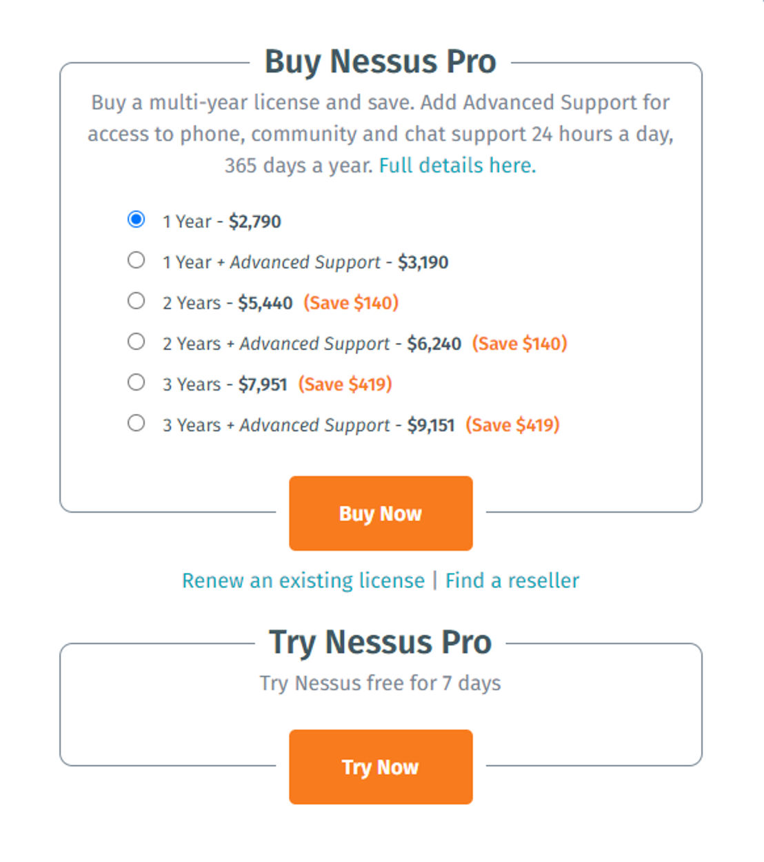 nessus pricing