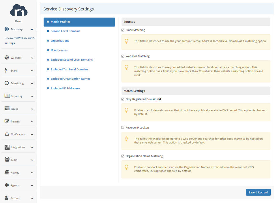 Netsparker Service Discovery Settings-thumb