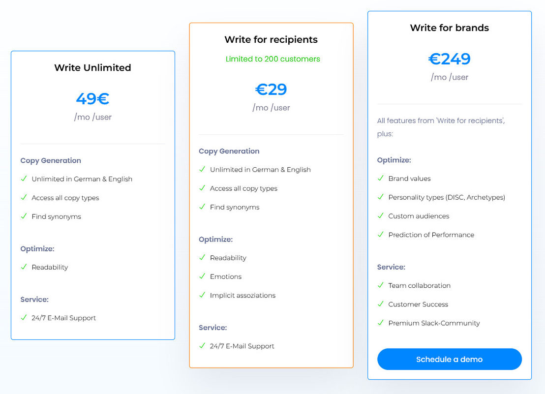 neuroflash pricing