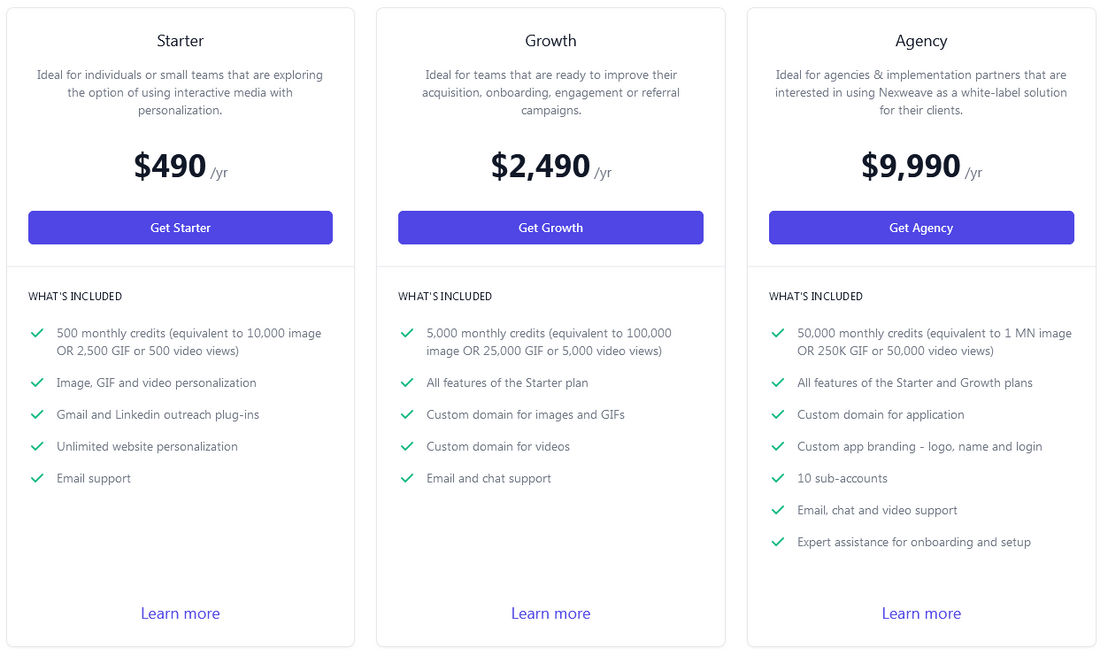 nexweave pricing