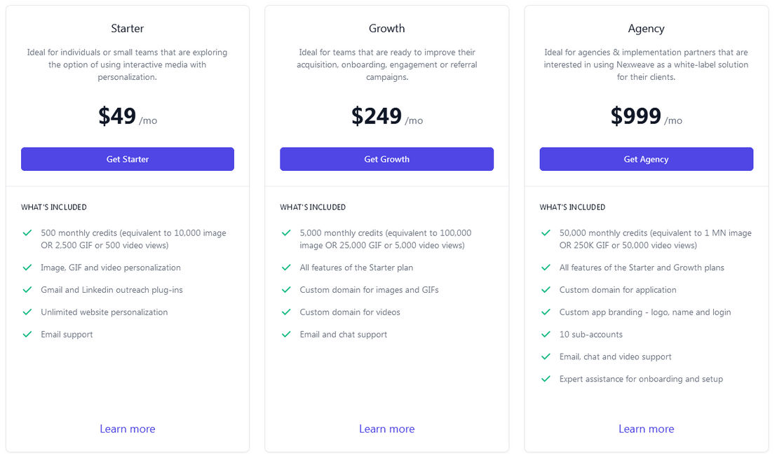 Nexweave pricing