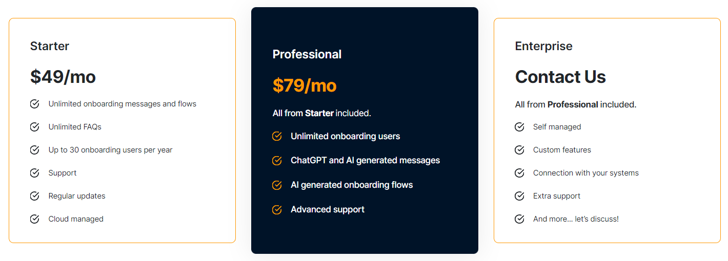 Nigel Onboarding pricing