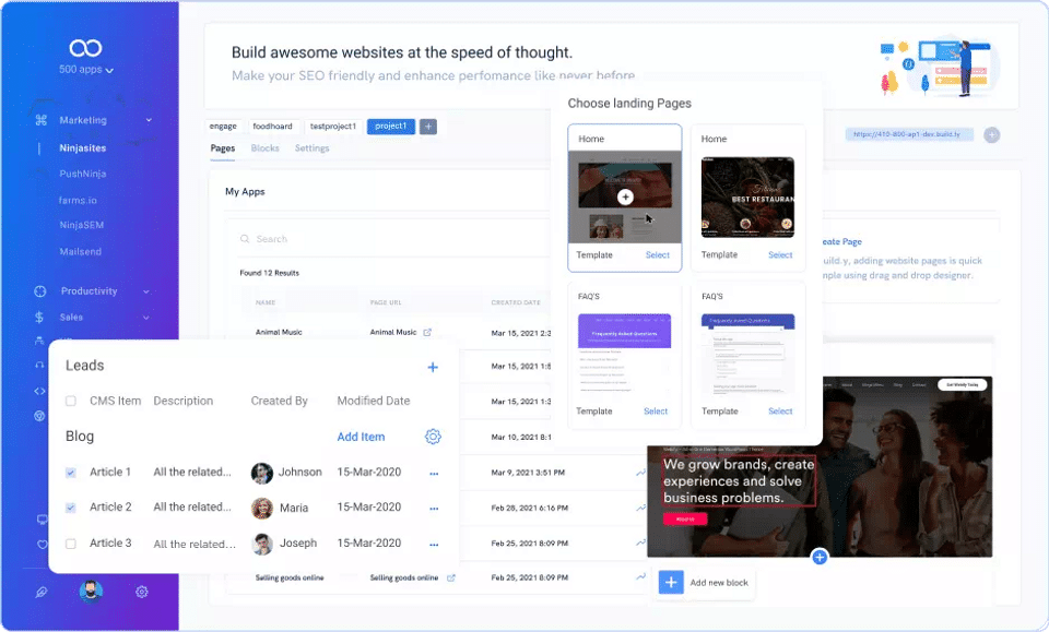 Landing Page Builder screenshot