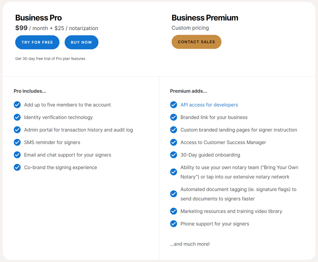 Notarize pricing