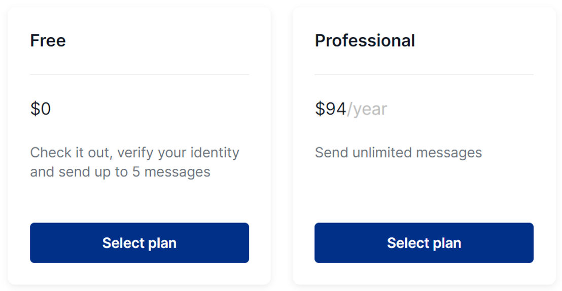 NotbyEmail pricing