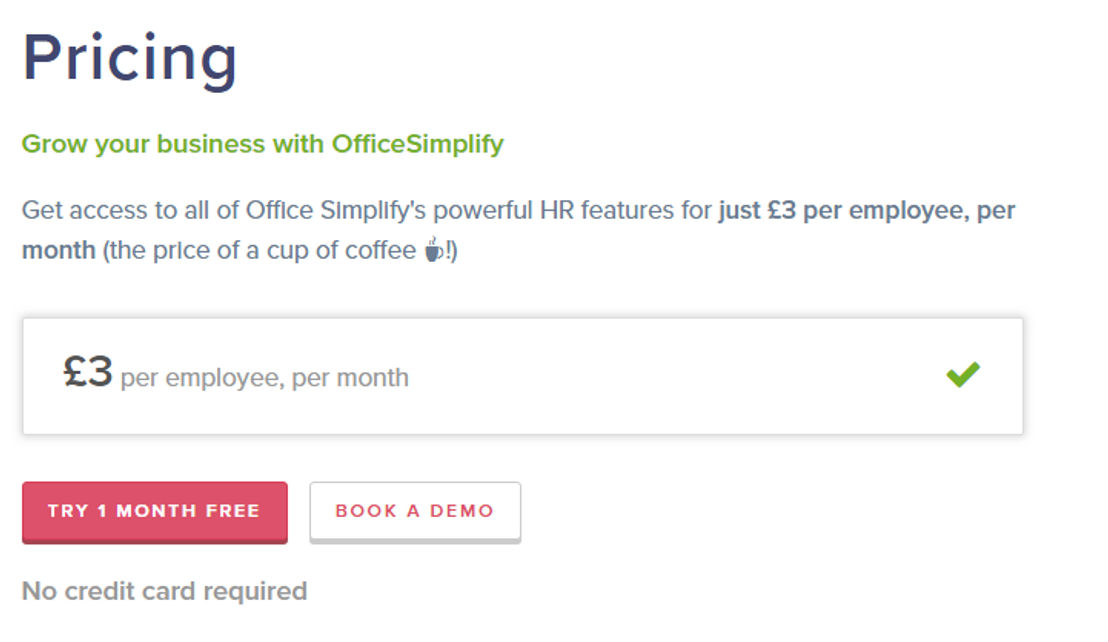 OfficeSimplify pricing