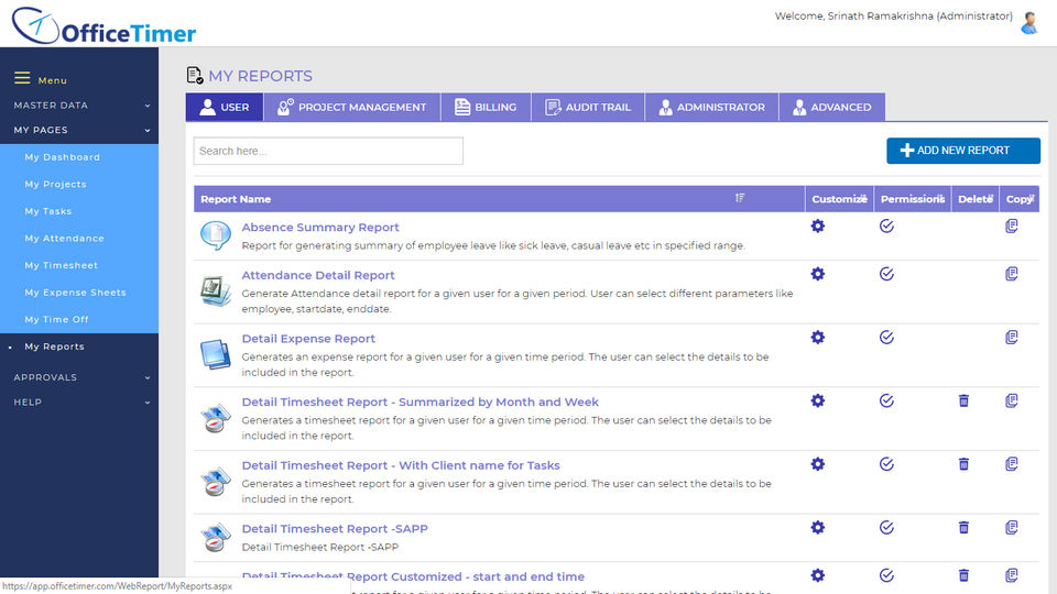 My Reports