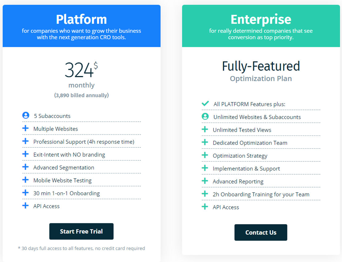 Omniconvert pricing