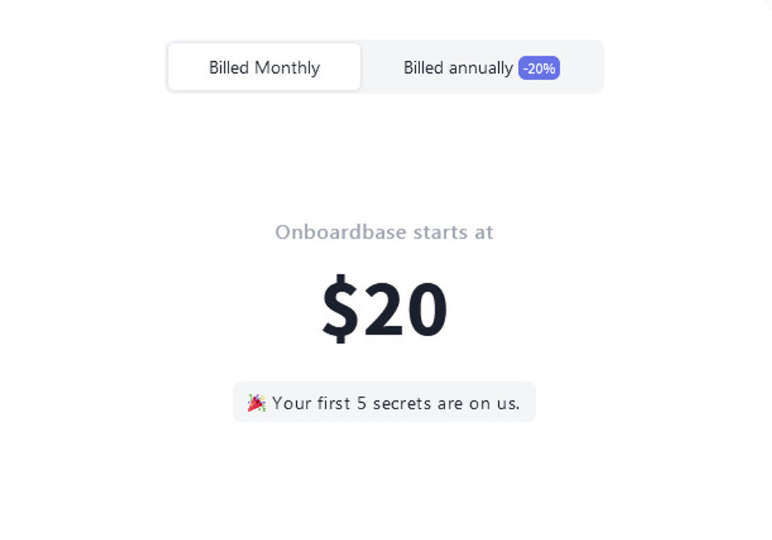 Onboardbase pricing