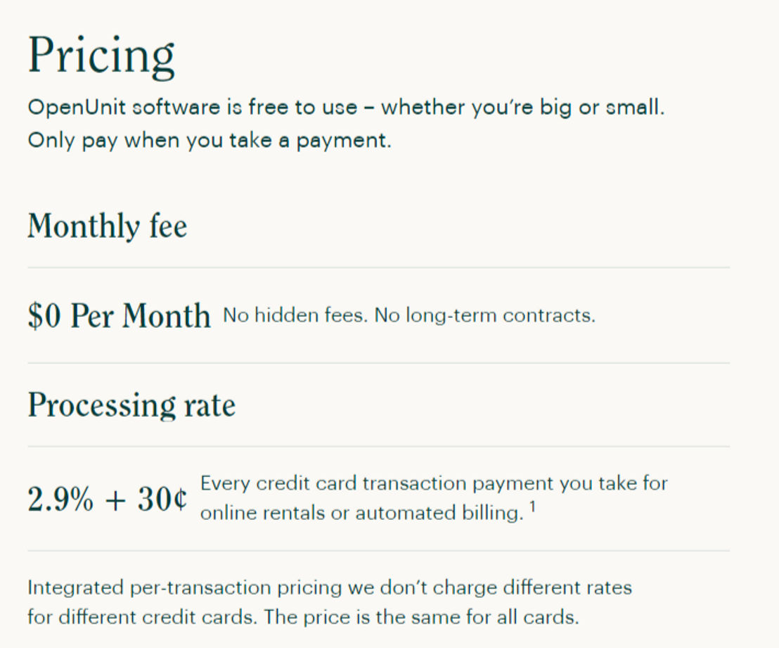 openunit pricing