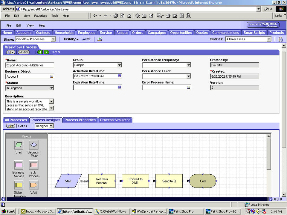 Siebel Workflows