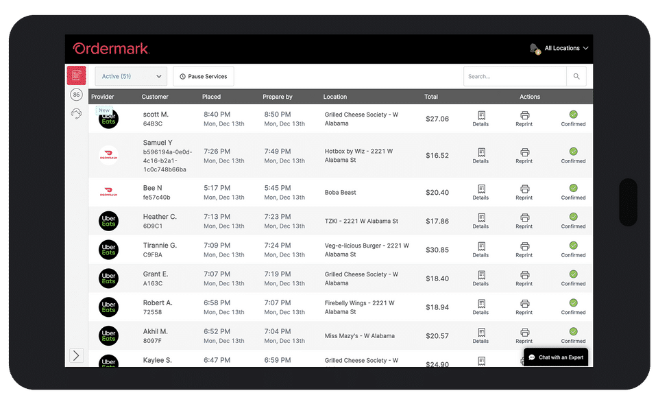 Order Management screenshot