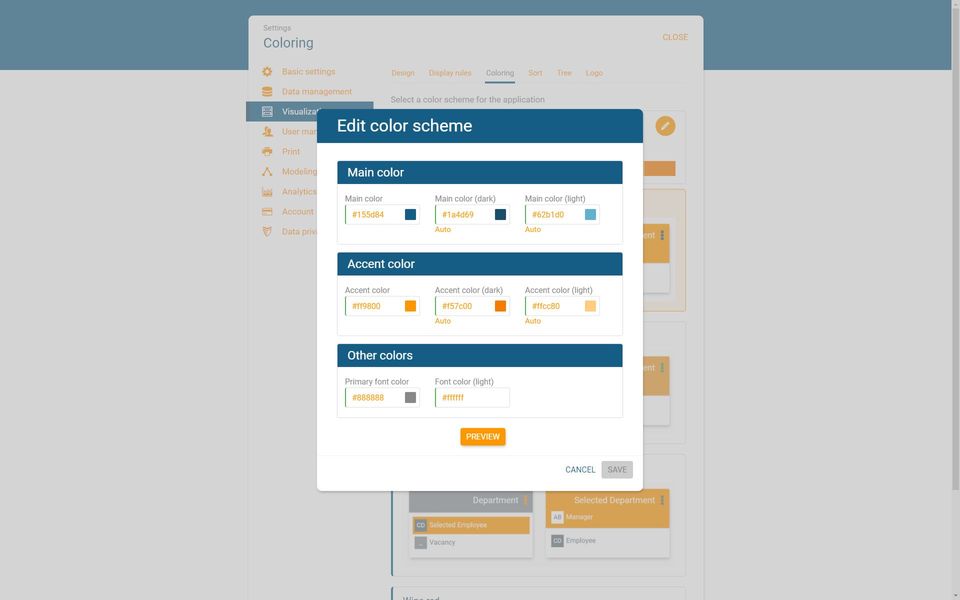 Customize the color scheme to comply with your corporate design screenshot-thumb