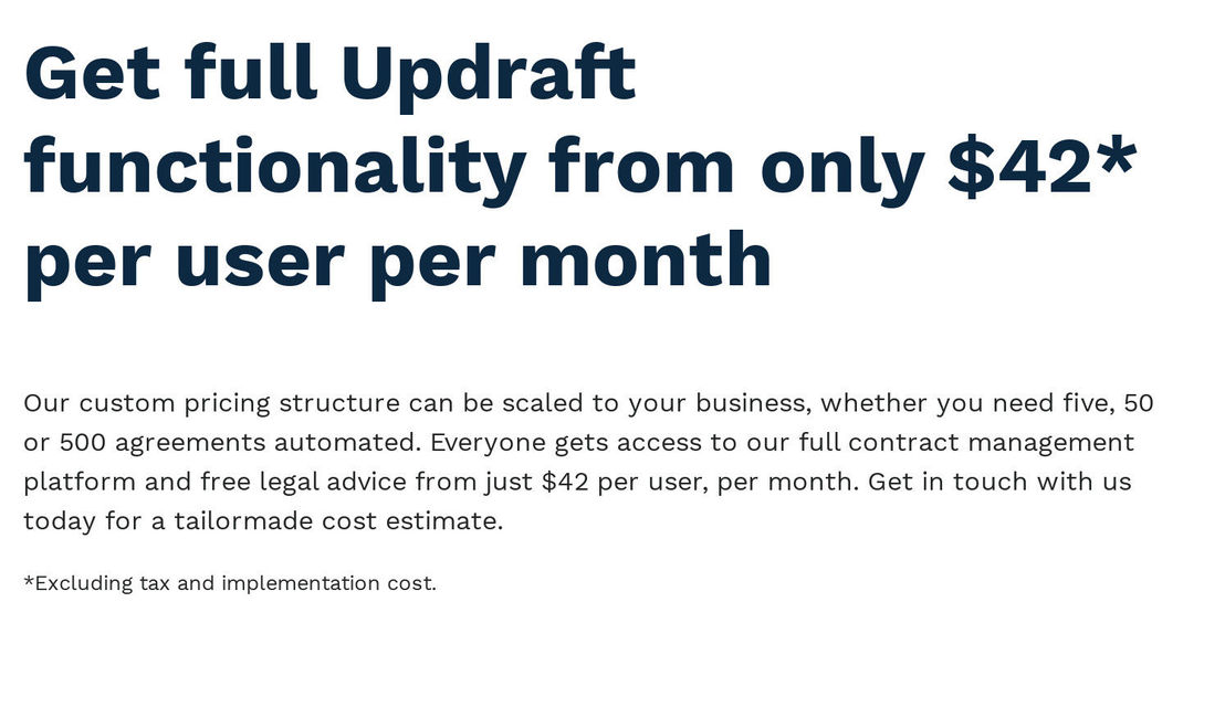 Origin Systems UpDraft pricing