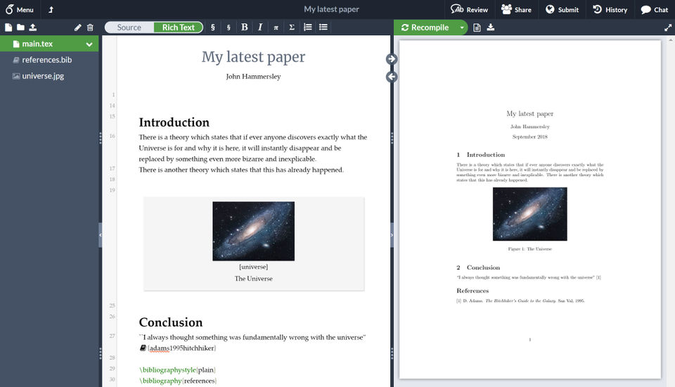 Overleaf screenshot