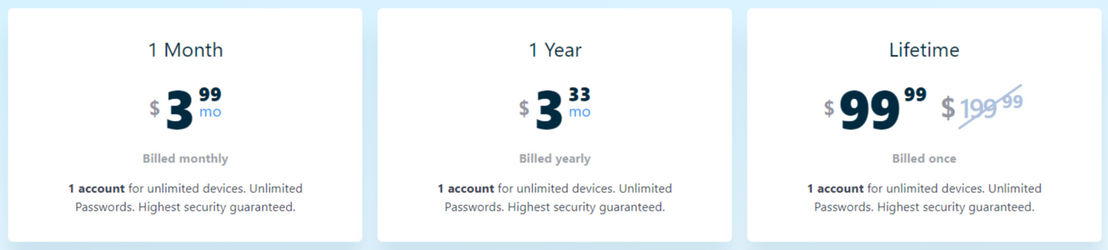 passwarden pricing